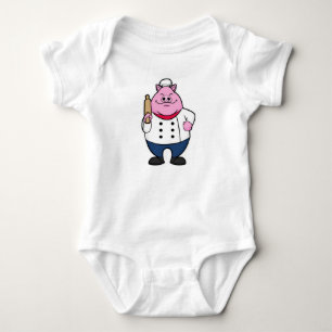 Body Cochon comme cuisson avec broche à rouleaux