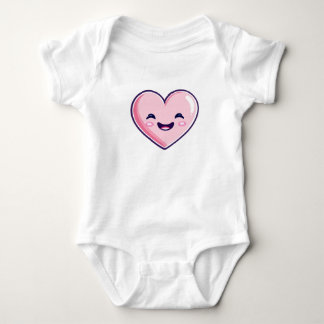 Body coeur heureux rose