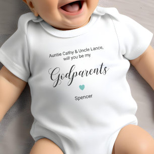 Body Coeur Turquoise Serez-Vous Mes Parents Proposition