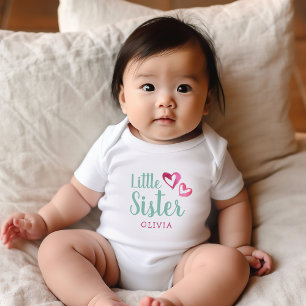 Body Cœurs aquarelle rose monogramme du prénom de la pe
