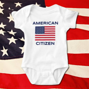 Body Combinaison bébé drapeau américain gras Citoyen Am