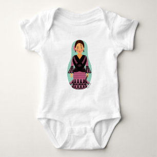 Body Combinaison bébé Matriochka robe rose Espagnol