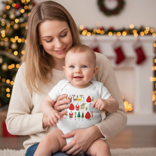 Body Combinaison bébé Noël minimaliste mignon avec Père