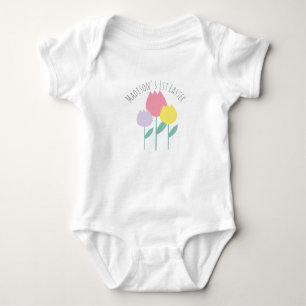 Body Combinaison bébé premier Pâques tulipes de printem