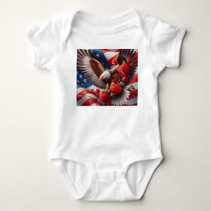 Body Combinaison bébé une pièce drapeau américain patri