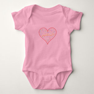 Body Combinaison de bébé : 99 noms d'Allah (arabe)