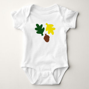 Body Combinaison de bébé avec le feuille et le gland 