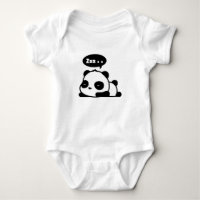 combinaison de bébé avec un panda somnolent mignon