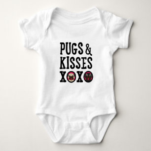 Body Combinaison de bébé de carlins et de baisers XOX