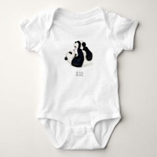 Body Combinaison de bébé Panda avec nom de bébé