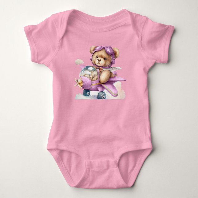 Body Combinaison de bébé rose (Devant)