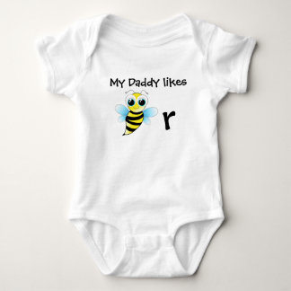 Body Combinaison drôle d'abeille de bébé. Mon papa aime
