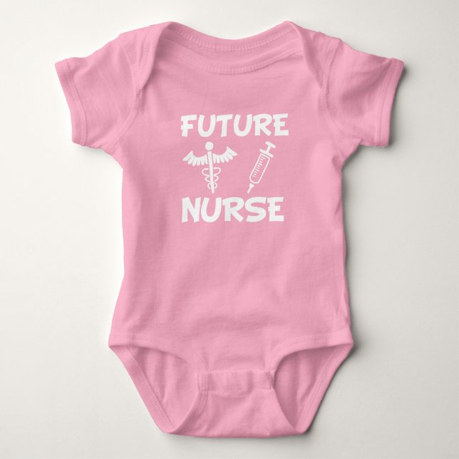 Body Combinaison drôle de bébé de future infirmière (Devant)