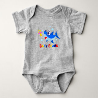 Body Combinaison du football de bébé de requin de bébé