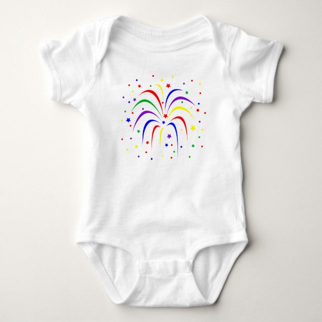 Body Combinaison du Jersey de feux d'artifice de bébé (Devant)
