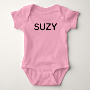 BODY COMBINAISON PERSONNALISÉE BÉBÉ ROSE
