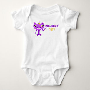 Body Combinaison pour Bébé avec une Fille Monstre Viole