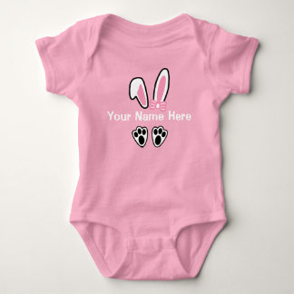 Body Combinaison une pièce rose avec oreilles de lapin