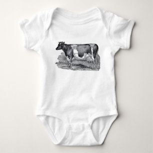 Body Combinaison vintage de bébé de vache à ferme