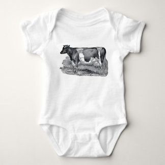 Body Combinaison vintage de bébé de vache à ferme