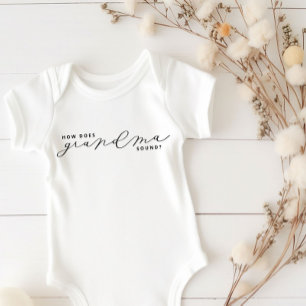 Body Comment Grandma Sound Baby Faire-part Cadeau