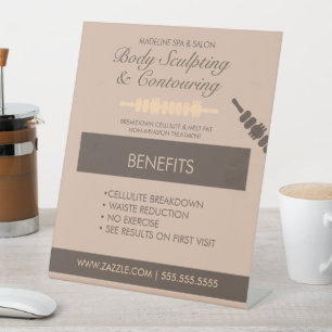 Body Contouring Body Sculpting Massage Benefits Pedestal Sign