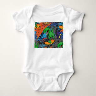 Body Cool Dinosaur Skateboard Motif sans couture