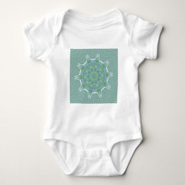 Body Cool vert motif floral (Devant)
