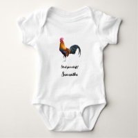 Coq simpliste coloré "Pavanez-vous !"