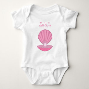 Body Coquille d'huîtres pour fille rose et Pearl Nom pe