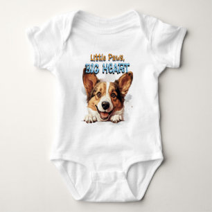 Body Corgi Baby Grow   Petits Pattes Grand Cœur