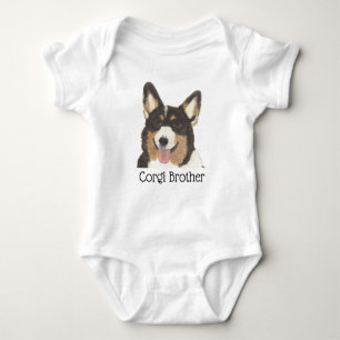 Body Corgi tricolore à tête noire personnalisé Chien