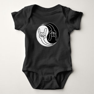 Body Cornes de diable Yin Yang en métal lourd
