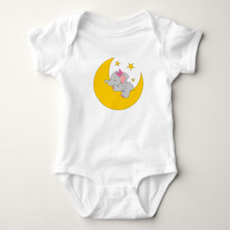 Body corps de bébé avec mignon éléphant de dessin animé