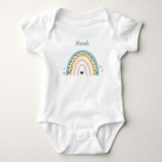 Body Corps de bébé personnalisé avec nom et arc-en-ciel