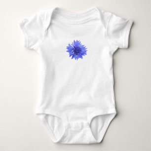 Body Costume BabyBody avec design de fleurs bleues