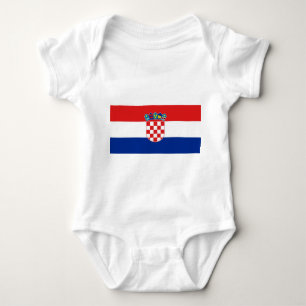 Body Costume de bébé patriotique avec drapeau Croatie