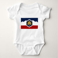 Costume de bébé patriotique avec drapeau de l'Utah