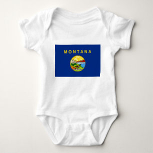 Body Costume de bébé patriotique avec drapeau du Montan