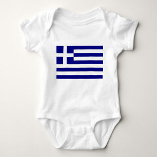 Body Costume de bébé patriotique avec drapeau Grèce