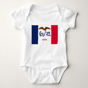 Body Costume de bébé patriotique avec drapeau Iowa, USA
