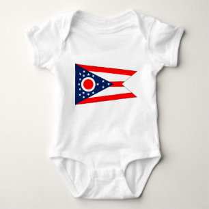Body Costume de bébé patriotique avec drapeau Ohio, USA