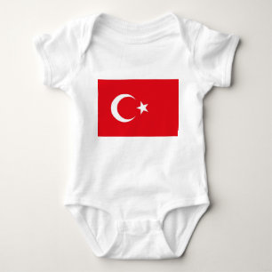 Body Costume de bébé patriotique avec drapeau Turquie