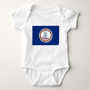 Body Costume de bébé patriotique avec drapeau Virginia,