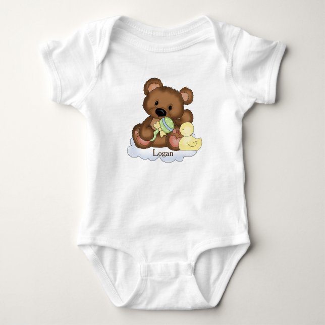 Body Costume de bébé personnalisé Teddy Bear sur un nua (Devant)