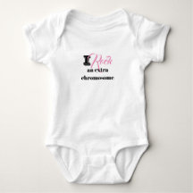 Costume de corps de bébé "I rock an extra chromoso