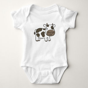 Body Coton mignon de Gerber de bébé avec la vache