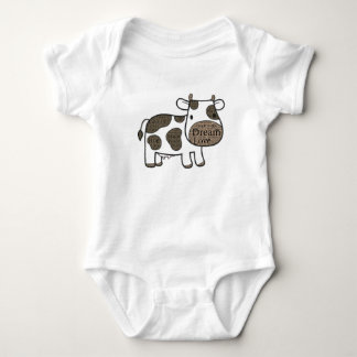 Body Coton mignon de Gerber de bébé avec la vache