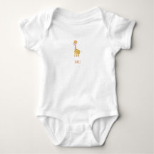 Couleur d'eau personnalisée Giraffe Bodysuit bébé