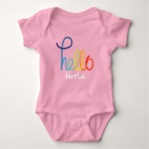 Couleur Hello World Baby Jersey Bodysuit